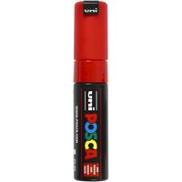 Uni-Posca Posca marker, afm pc-8k, lijndikte 8 mm, breed, rood, 1 stuk