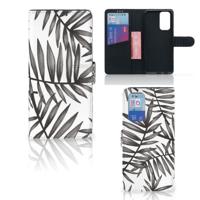 OnePlus 9 Pro Hoesje Leaves Grey OnePlus 9 Pro Hoesje Leaves Grey