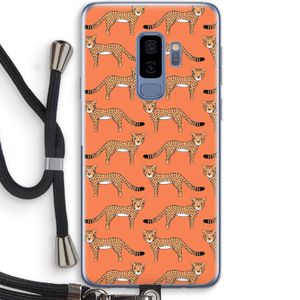 Cheetah: Samsung Galaxy S9 Plus Transparant Hoesje met koord