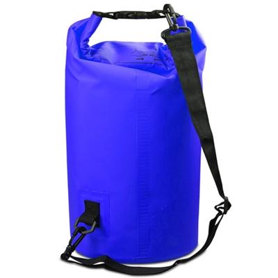 Outdoor waterdichte één schoudertas droge zak PVC vat tas capaciteit: 10L (donkerblauw)
