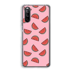 Watermeloen: Sony Xperia 10 III Transparant Hoesje