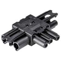 BACHMANN verdeelblok WIELAND GST18 1xIn/2xOut, plat, zwart