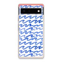 Blauwe golven: Google Pixel 6 Transparant Hoesje