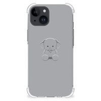 iPhone 15 Plus Stevig Bumper Hoesje Grijs Baby Olifant