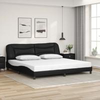 Bedframe zonder matras "Hvar"e kunstleer zwart 200x200 cm