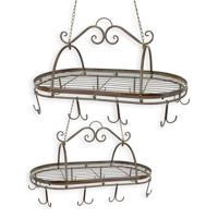 A PAIR OF POT AND PAN RACKS