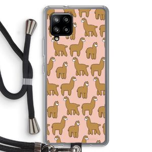Alpacas: Samsung Galaxy A42 5G Transparant Hoesje met koord