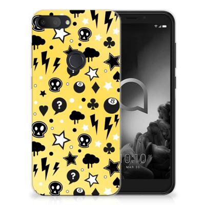 Silicone Back Case Alcatel 1S (2019) Punk Geel Silicone Back Case Alcatel 1S (2019) Punk Geel