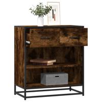 Dressoir 68x35x76 cm bewerkt hout gerookt eikenkleurig