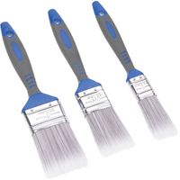 FX Tools Verfkwasten - set 3x stuks - plat - kunststof handvat - 25/38/50 mm breed - schilderen - Verfkwasten - thumbnail