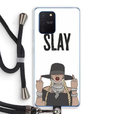Slay All Day: Samsung Galaxy Note 10 Lite Transparant Hoesje met koord