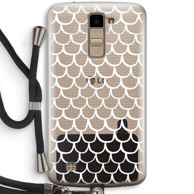 Dakpannetjes: LG K10 (2016) Transparant Hoesje met koord