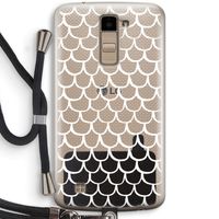 Dakpannetjes: LG K10 (2016) Transparant Hoesje met koord
