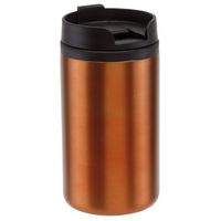 Thermosbeker/warmhoudbeker metallic oranje 290 ml