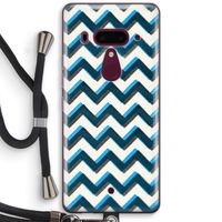 Onderbroken lijn: HTC U12+ Transparant Hoesje met koord