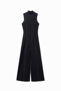 Culotte jumpsuit met sierstiksels - BLACK - XL