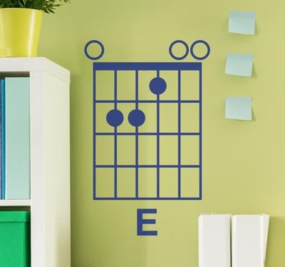 Muursticker muziek E mineur