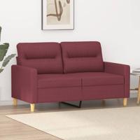 Tweezitsbank 120 cm stof wijnrood