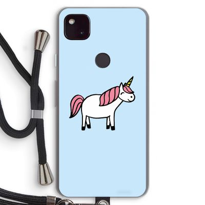 Eenhoorn: Pixel 4a 5G Transparant Hoesje met koord