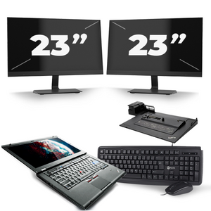 Lenovo ThinkPad T420s - Intel Core i7-2e Generatie - 14 inch - 8GB RAM - 240GB SSD - Windows 10 + 2x 23 inch Monitor