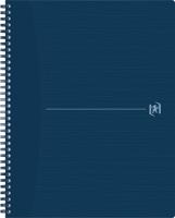 Oxford Origin spiraalschrift, ft A4+, 140 bladzijden, geruit 5 mm, blauw