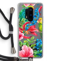 Papegaaien: OnePlus 8 Pro Transparant Hoesje met koord
