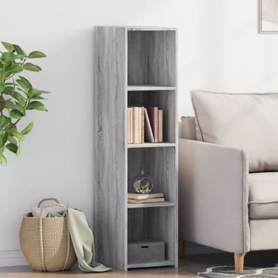 Hoge kast 30x41x124 cm bewerkt hout grijs sonoma eikenkleurig