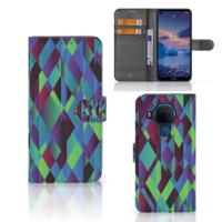 Nokia 5.4 | Book Case | Abstract Green Blue