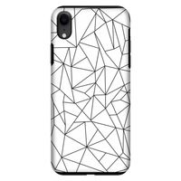 Geometrische lijnen zwart: iPhone XR Tough Case