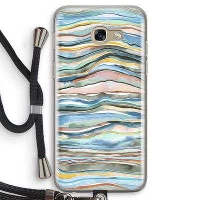 Watercolor Agate: Samsung Galaxy A5 (2017) Transparant Hoesje met koord