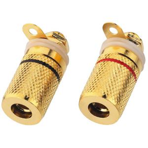 Monacor BP-250G kabel-connector speaker terminals Goud