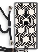 Geometrisch patroon: Sony Xperia XZ2 Transparant Hoesje met koord