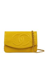 CHANEL Pre-Owned portefeuille à bride en chaîne (1997) - Jaune