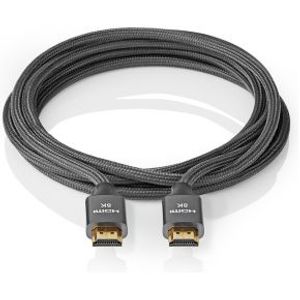 Ultra High Speed HDMI-Kabel | HDMI-Connector - HDMI-Connector | Gun Metal Grey | Gevlochten