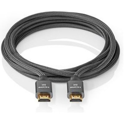 Nedis CVTB35000GY50 HDMI kabel 2 m HDMI Type A (Standaard) Zwart