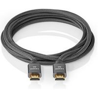 Ultra High Speed HDMI-Kabel | HDMI-Connector - HDMI-Connector | Gun Metal Grey | Gevlochten