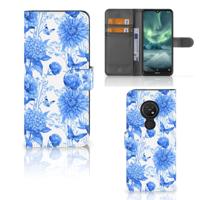 Hoesje voor Nokia 7.2 | Nokia 6.2 Flowers Blue