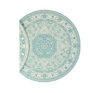 Tapeso Rond Vintage buitenkleed - Flip Agnes turquoise - 200 cm rond