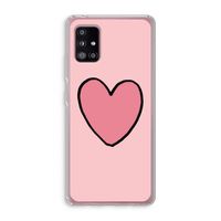 Hartje: Samsung Galaxy A51 5G Transparant Hoesje