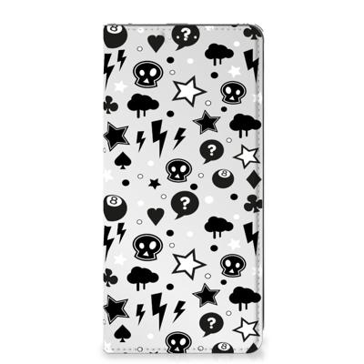 Mobiel BookCase Samsung Galaxy A71 Silver Punk Mobiel BookCase Samsung Galaxy A71 Silver Punk