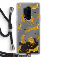 Luipaard: OnePlus 8 Pro Transparant Hoesje met koord