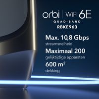 NETGEAR Orbi Quad-band RBKE963 AXE11000 WiFi 6E Mesh System - thumbnail