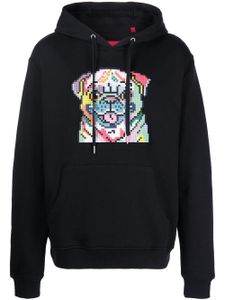 Mostly Heard Rarely Seen 8-Bit hoodie Rainbow Pug - Noir