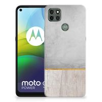 Motorola Moto G9 Power Bumper Hoesje Wood Concrete