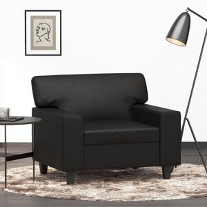 Fauteuil 60 cm kunstleer zwart