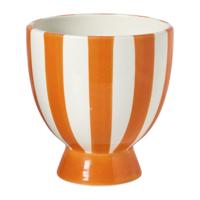 Bloempot keramiek - oranje - ø14.5 cm