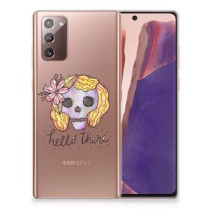 Silicone Back Case Samsung Note 20 Boho Skull