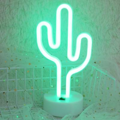 Cactus vorm romantische Neon LED vakantie licht met houder warme Fairy decoratieve Lamp nachtlampje voor kerst huwelijk Party slaapkamer (groen li