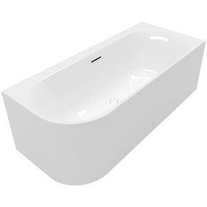 Villeroy & Boch Loop & friends half vrijstaand bad - 180x80cm - hoek rechts - Acryl Wit Alpin glans uba180lof9cr00v-01