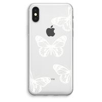 White butterfly: iPhone XS Max Transparant Hoesje